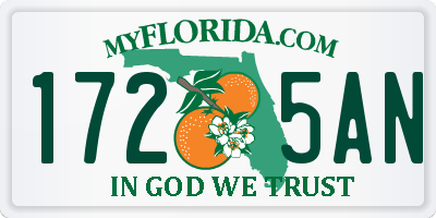 FL license plate 1725AN