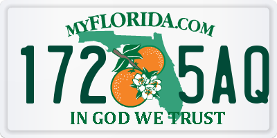 FL license plate 1725AQ