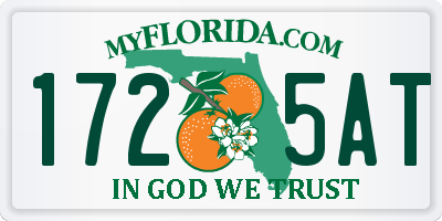 FL license plate 1725AT