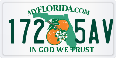 FL license plate 1725AV
