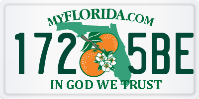 FL license plate 1725BE