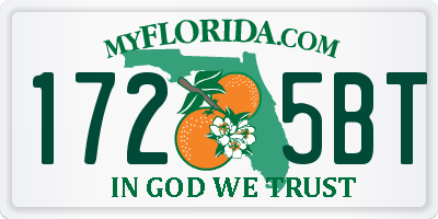 FL license plate 1725BT