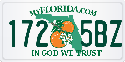 FL license plate 1725BZ