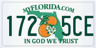 FL license plate 1725CE