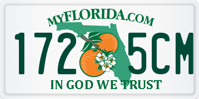 FL license plate 1725CM