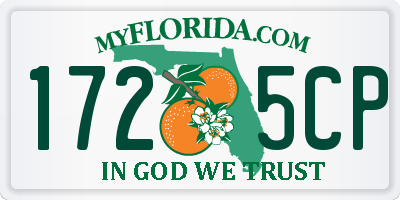 FL license plate 1725CP