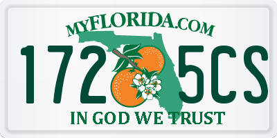FL license plate 1725CS
