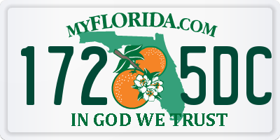 FL license plate 1725DC