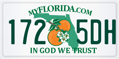 FL license plate 1725DH