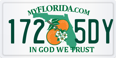 FL license plate 1725DY
