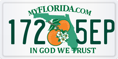 FL license plate 1725EP