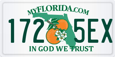FL license plate 1725EX