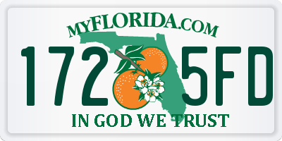FL license plate 1725FD