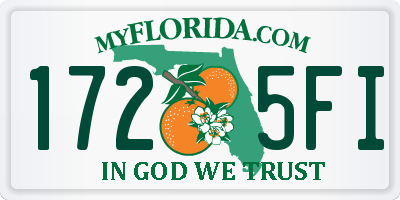 FL license plate 1725FI