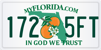 FL license plate 1725FT