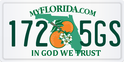 FL license plate 1725GS