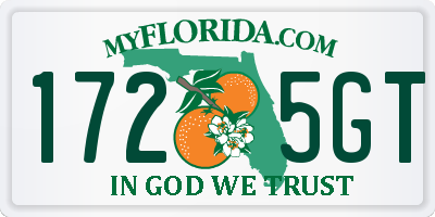 FL license plate 1725GT