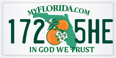 FL license plate 1725HE