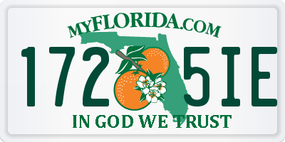 FL license plate 1725IE