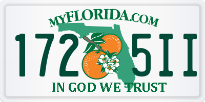 FL license plate 1725II