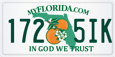 FL license plate 1725IK