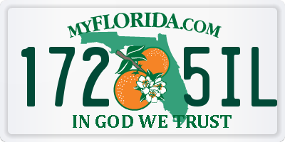 FL license plate 1725IL