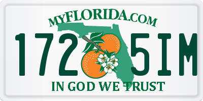 FL license plate 1725IM