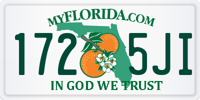 FL license plate 1725JI
