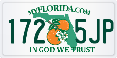 FL license plate 1725JP