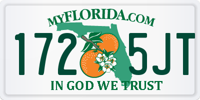 FL license plate 1725JT