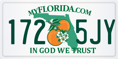 FL license plate 1725JY