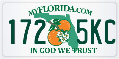 FL license plate 1725KC