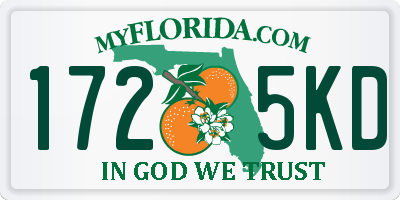 FL license plate 1725KD
