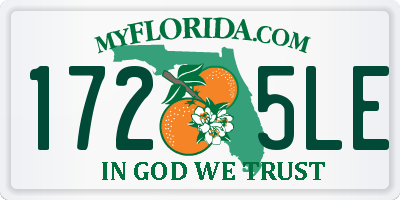 FL license plate 1725LE
