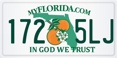 FL license plate 1725LJ