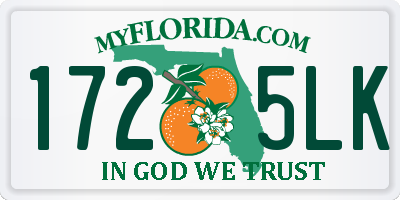 FL license plate 1725LK