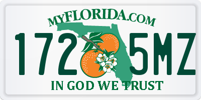 FL license plate 1725MZ