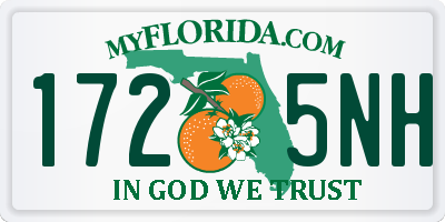 FL license plate 1725NH