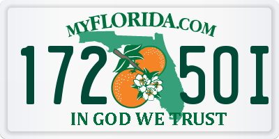 FL license plate 1725OI