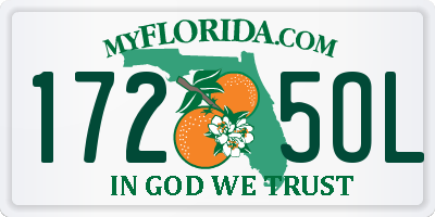 FL license plate 1725OL