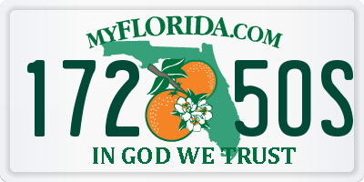FL license plate 1725OS