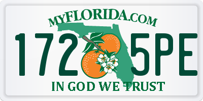 FL license plate 1725PE