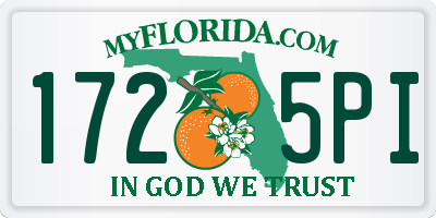 FL license plate 1725PI