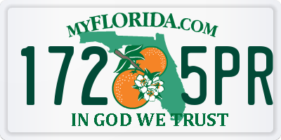 FL license plate 1725PR