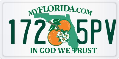 FL license plate 1725PV