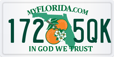 FL license plate 1725QK