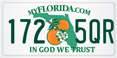 FL license plate 1725QR