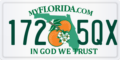 FL license plate 1725QX