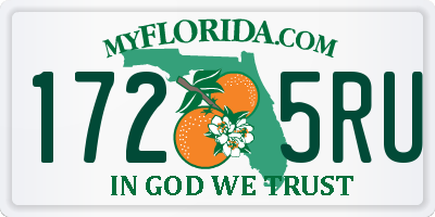 FL license plate 1725RU