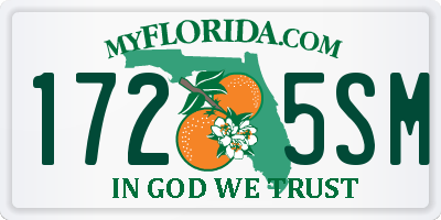 FL license plate 1725SM